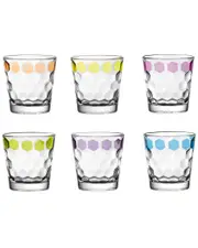 Barski Set of 6 Tumblers with Octagon Design Shape