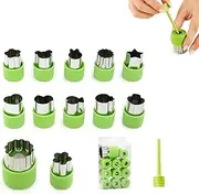 XUTONG 12 Pcs Vegetable Cutter Shapes Set,Mini Sizes Cookie Cutters Set Fruit DIY Cookie Biscuit with Demoulding Tools
