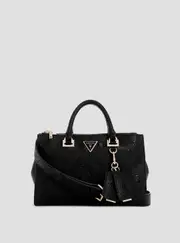 GUESS Women's Black Cresidia Status Satchel Bag