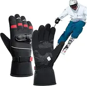 [ノーブランド品] Winter Motorcycle Gloves, Cold Weather Bike Gloves | Windproof Gloves,Motorcycle Winter Gloves Touch Screen Gloves Windproof Waterproof for Riding