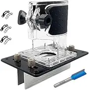 Woodworking Router Bracket - 2 in 1 Wood Trimmer Router Tool | Multifunctional Accurate Jig Slotting for Wardrobe Window Frame Cabinet Door Panel Connections