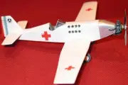 Bloch 81 France Air ambulance Airplane Mahogany Kiln Wood Model Small New