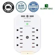 Adaptador Para Multiples Tomacorrientes En Un Mismo Toma Con USB 8 En 1 Con Luz