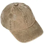 David & Young Streetwear Khaki Hat Washed Distressed Cotton Twill Baseball Cap