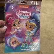 Nickelodeon Temporary Tattoos "Shimmer & Shine" Kids Play 25 Colorful Tattoos