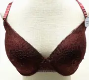 NWT XOXO Love Bra Sz. 38DD Standout Straps Brown w/Red Hue