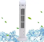 Tower Fan, Bladeless Fan, 2 Speed Adjustable Standing Fan, 90° Oscillating Quiet Cooling Fans with Light, Floor Fan for Bedroom, Living Room, Office (White)