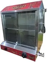 Hot Dog Steamer Bun Warmer Hotdog display cabinet glass doors Sausage Machine