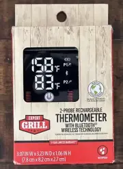 Expert Grill Digital Bluetooth Rechargeable Meat Thermometer~ 2-Probe