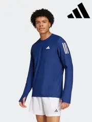 adidas Blue Own the Run Long Sleeve Long-Sleeve Top (AR7831) | $81