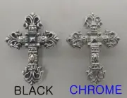 925STERLING SILVER GOTHIC CROSS CONCHO STUD LEATERCRAFT WALLET SHOES BIKER GOTH