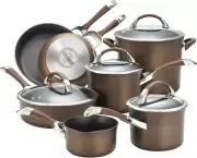 Circulon Symmetry 11 Piece Nonstick Cookware Set, Pots and Pans Set, Frying P...