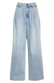 Zimmermann Wide Leg Jeans in Sea Foam at Nordstrom, Size 4