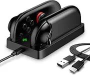 T Tersely Charging Dock for Nintendo Switch 2 JoyCon Controller, Portable Slim Small Lightweight Minimalist Charger Station with Charging Cable & LED Indication
