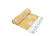 J.Elliot Home Pineapple Turkish Towel 90x180cm Yellow & White Modern Home Decor