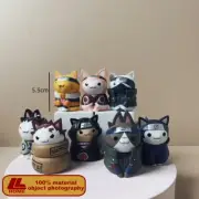 Anime ninja Uzumaki Sakura Sasuke Kakashi 8pcs Cat Cos Cute Figure Toy gift