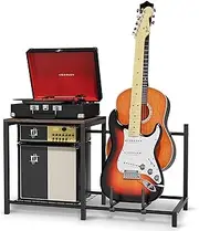 GUIBUKEYAN Guitar Stand, 2-Tier Guitar Rack for Acoustic, Electric and Bass Guitars, Adjustable Guitar Stands Floor for Multiple Guitars and Amp Accessories, Multi Guitar Display for Room Home Studio