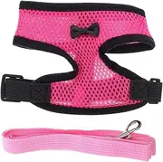 GANAZONO Chicken Harness for Training Comfortable Hen Vest with Leash Geese Harness Pet Supplies Fashionable Bow-
