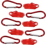 CLISPEED 10pcs Heavy Duty Windproof Tarp Clips and Carabiner Hooks for Camping Durable Canvas Tent Clamps for Outdoor Use Reliable Awning Clips for Secure Setup
