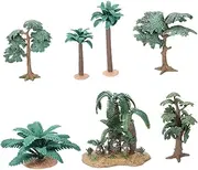 1 Set Simulated Trees Model Trees Oramge Miniature Scenery Terrain Mini Tree Simulation Plant Model Miniture Fake Bonsai Tree Scale Pine Trees Simulation Model Tree Plastic Green