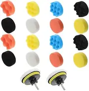 LIFKOME 22pcs Car Polishing Pads Kit Sponge Buffing Pads for Drill Buffing for Detailing Auto Shops and Scratch Removal Enhances Finish and Restores Luster