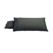 Bianca Pair of Heston Cotton Percale King Pillowcases Charcoal