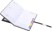 ROMISBABA Daily Planner Notebook Business Writing Agenda with Card Slot for Students Travelers Office Workers Smooth Writing Stylish Design Versatile Use for Notes Memos