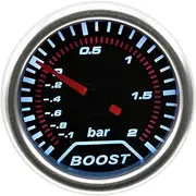 TYZYAGPGNL 2 Inch(52MM) White Backlight Sunglasses Auto Car Turbo Boost Gauge -1~2 Bar Turbine Press Instrument Meter Automotive Voltage Boost Meter