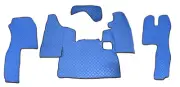Blue Set Eco Leather Floor Mats for Scania L trucks RightHandDrive models