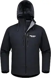 [NEW VIEW] Men's Lightweight Rain Jacket Waterproof with Hood, Storm Shell Stretch Rain Coat for Tri Weather Hiking,Travel,Golf