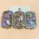 Retro Makeup Mirror Square Cosmetic Folding Mirror Compact Pocket Mirror Women
