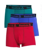 Reebok 3-Pack Performance Boxer Briefs Men’s Fly Pouch Pro-Series Cool&Dry SMALL