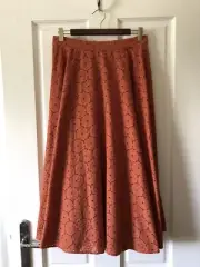 Tree of Life M Skirt Rust Midi Broderie Anglaise BNWT RRP$95