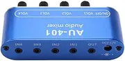 domoi Stereo Mixer (4 Input,1 Output) Individually Controls Board DIY Headphones Amplifier Case DC12V