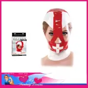 Nurse Costume Face Cover Latex Hood Bondage Fashion OSFM Zipper BDSM Submissive