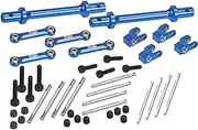 Levigo Aluminum RC Front Rear Anti-roll Bar Set Compatible with LOSI 1/18 Mini LMT 4X4 Brushed Monster Truck RTR-LOS01026, RC Upgrade Parts Anti-Sway Bar Kits, Blue