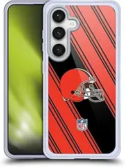 Head Case Designs Officially Licensed NFL Stripes Cleveland Browns Artwork Soft Gel Case Compatible with Samsung Galaxy S24 5G