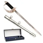 Windlass Miniature Infantry Sword with Nickel Scabbard (Kings Cypher)