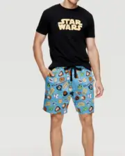 NEW PETER ALEXANDER STAR WARS PJ TOP TEE + SHORTS SET RRP$119 MENS XXL