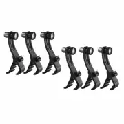 6x Shockproof Microphone Drum Rim Clip Tom Snare Mount Mic Clamps Holder New