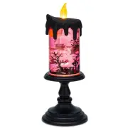 Halloween Snow Globe Candles Lighted Lamp, Lighted Flameless Candles with Wat...