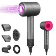 Hair Dryer with Diffuser, Negative Ionic Blow Dryer with 110, 000 RPM Brushle...