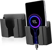 Gadpiparty 2Pcs Phone Wall Mount Adhesive Charging Stand for Mobile Devices Remote Organizer Easy Installation Suitable for Living Room and Bedroom Use Compatible