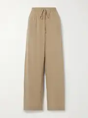 [Matteau] Matteau - Silk Crepe De Chine Track Pants - Beige - 3 3 Neutrals