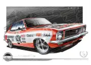 Bathurst Legends 1972 HOLDEN LJ GTR XU-1 PETER BROCK TORANA A2 FRAMED PRINT (B01
