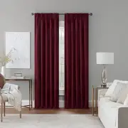 95"x25" Serendipity 5 Pinch Pleat Light Filtering Curtain Panel Cabernet -