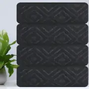 Extra Large Bath Towel Set, 4 Piece Black Oversized Bath Sheets 35"x70"-Soft,