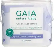 GAIA Natural Baby Organic Cotton Cleansing Pads 40 Pack