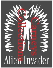 8.5"x11" Red/Clear Plastic Stencil - Alien Invader (MP23)