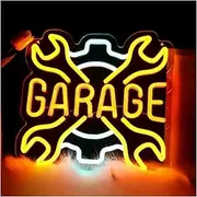 Sign Lamp Garage Neon Sign LED Light Dimmable USB Powered for Auto Repair Shop Car Check Engine Game Room Wall Decor 36cmx30cm